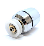 1 x Duschtürrolle /Rollen/ Räder / Läufer kleiner Raddurchmesser 19mm MS2 Weißes oder Chrom-Finish.