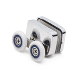 4er-Pack (2x oben und 2x unten) x Duschkabinenrollen/Laufschienen, 23 mm Durchmesser, F23