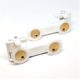 Satz von 2 oberen und unteren Duschtürrollen/-läufer 28 mm Raddurchmesser ERM2