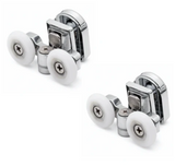 2 x obere doppelte Duschtürrollen/Läufer/Räder 23 mm Raddurchmesser SP4