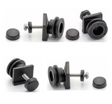 4 x Gelenkkugel gekerbt/Rundnut Duschtürrollen/Räder/Läufer 19 mm Raddurchmesser L1