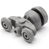 2 x doppelte Duschtürrollen/Läufer/Räder 20 mm Räder Durchmesser JI1