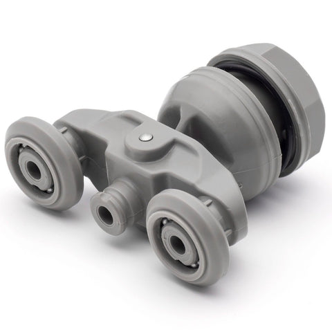2 x doppelte Duschtürrollen/Läufer/Räder 20 mm Räder Durchmesser JI1