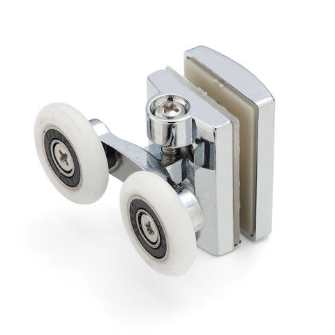 2 x Twin Top Zinc Alloy Shower Door Rollers/Runners/Wheels 23mm Wheel Diameter K021